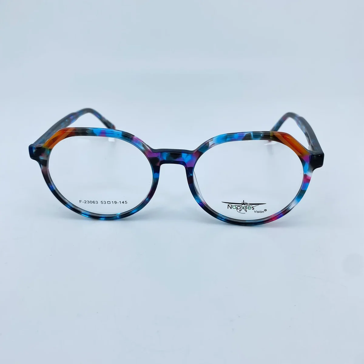 Montura Óptica de Dama en Acetato con Herrajes en Acero - Nápoles Visión Azul C6 - F-23063