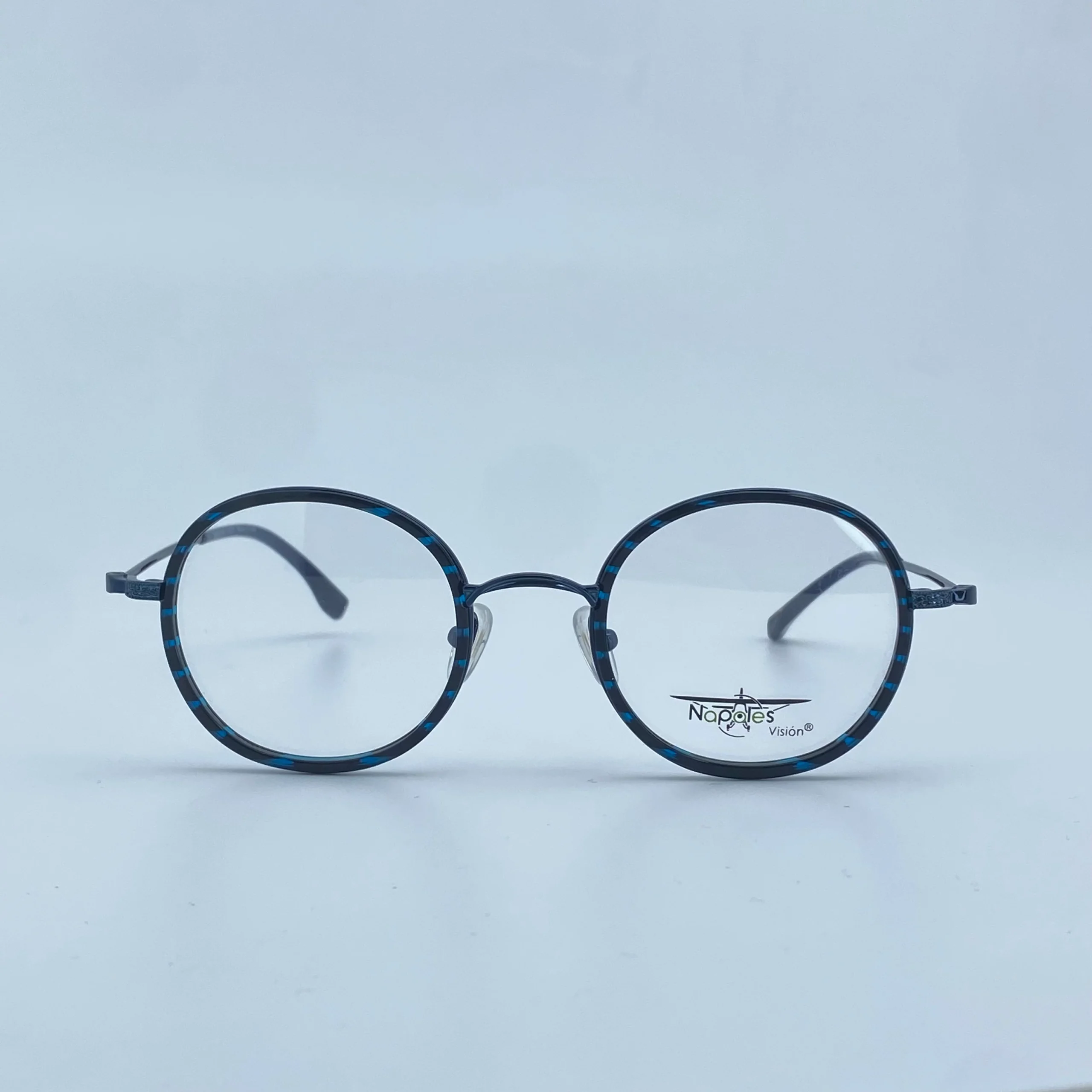 Montura Óptica Unisex en Acero quirúrgico - Nápoles Visión Azul C6- 10796J