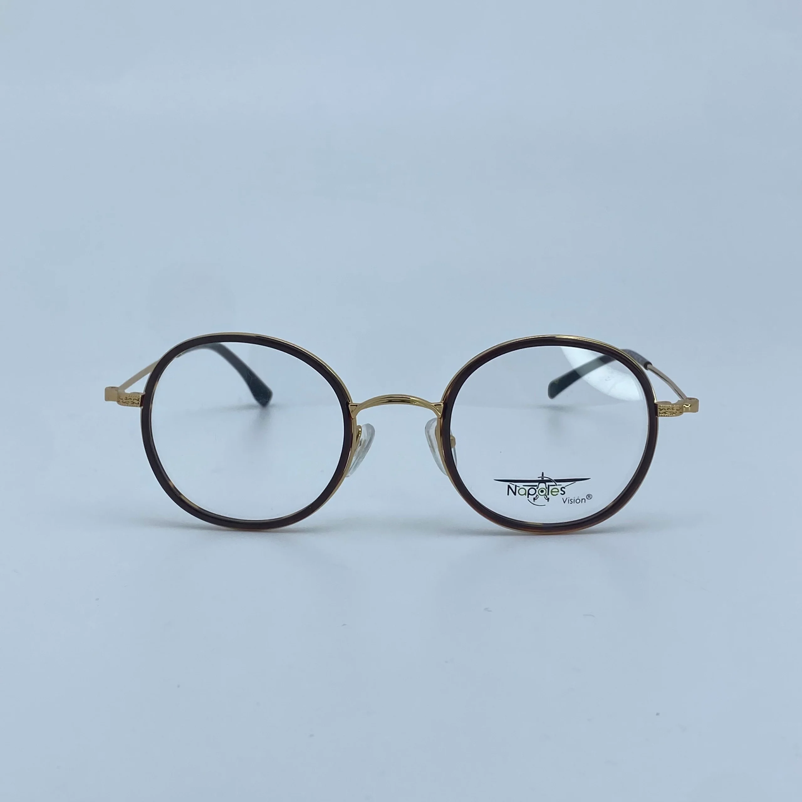 Montura Óptica Unisex en Acero quirúrgico - Nápoles Visión Café C4- 10796J