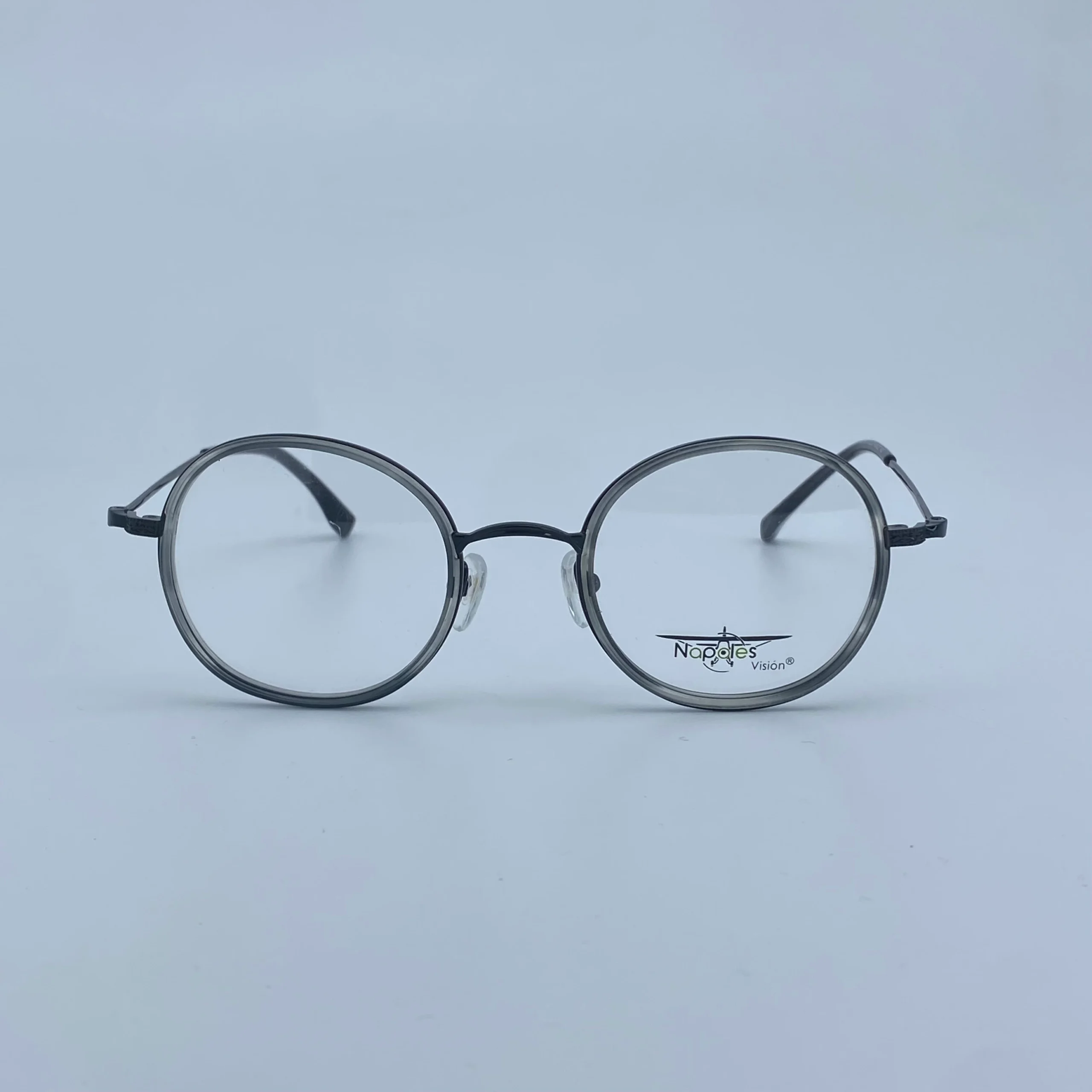 Montura Óptica Unisex en Acero quirúrgico - Nápoles Visión Gris C5- 10796J