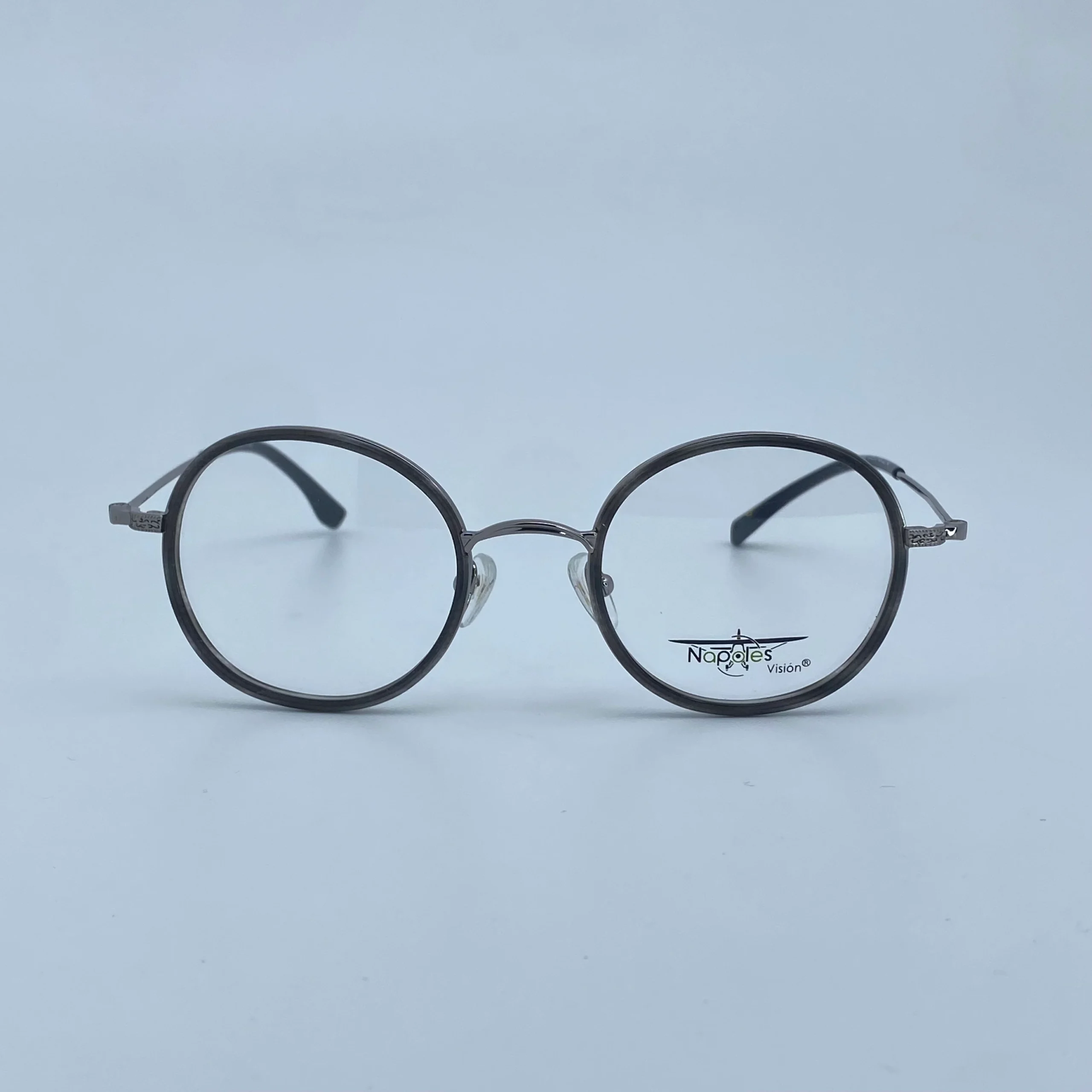 Montura Óptica Unisex en Acero quirúrgico - Nápoles Visión Gris C6- 10796J