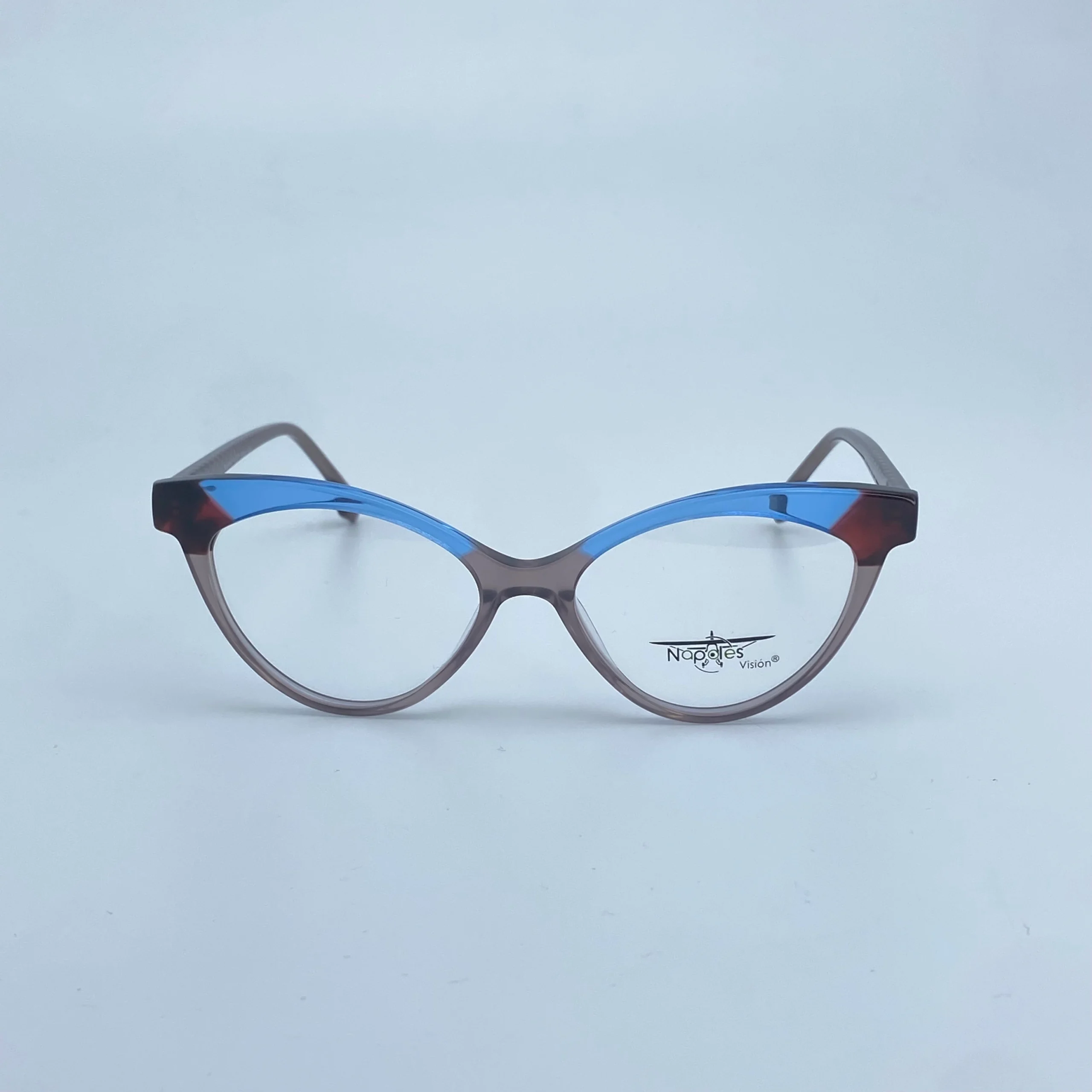 Montura Óptica de Mujer en Acetato laminado y herrajes en Acero Quirúrgico - Nápoles Visión Morado C3 - 9826