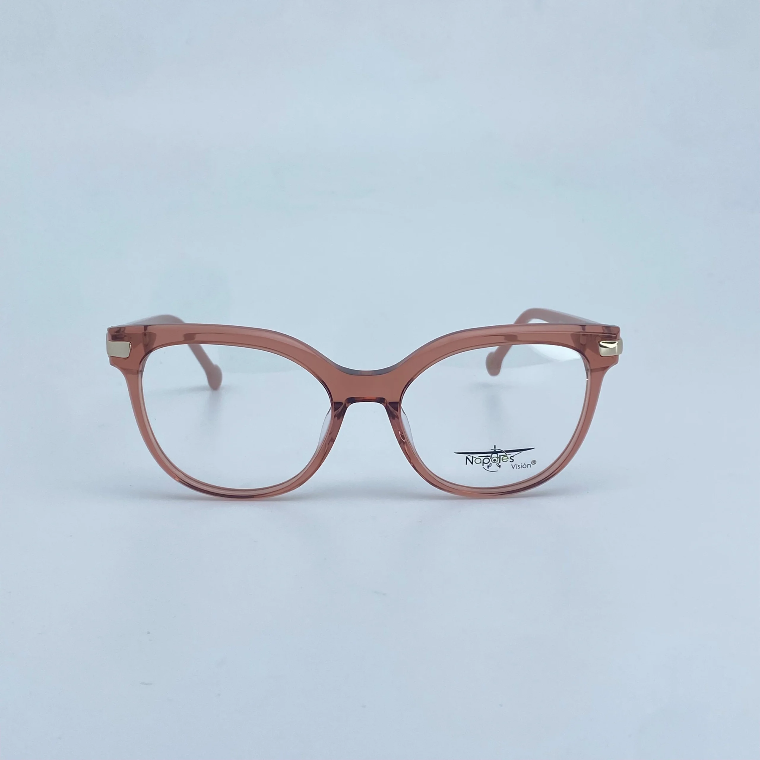 Montura Óptica de Dama en Acetato laminado y herrajes en acero quirúrgico - Nápoles Visión - Rosado C8 - W53058